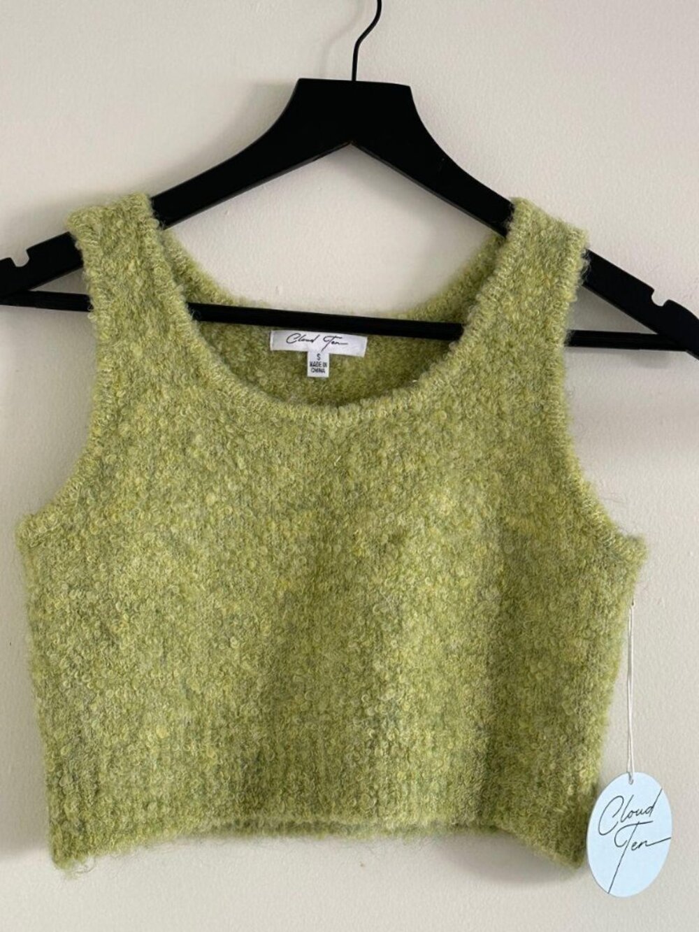Cloud Ten Chartreuse Cropped Tank